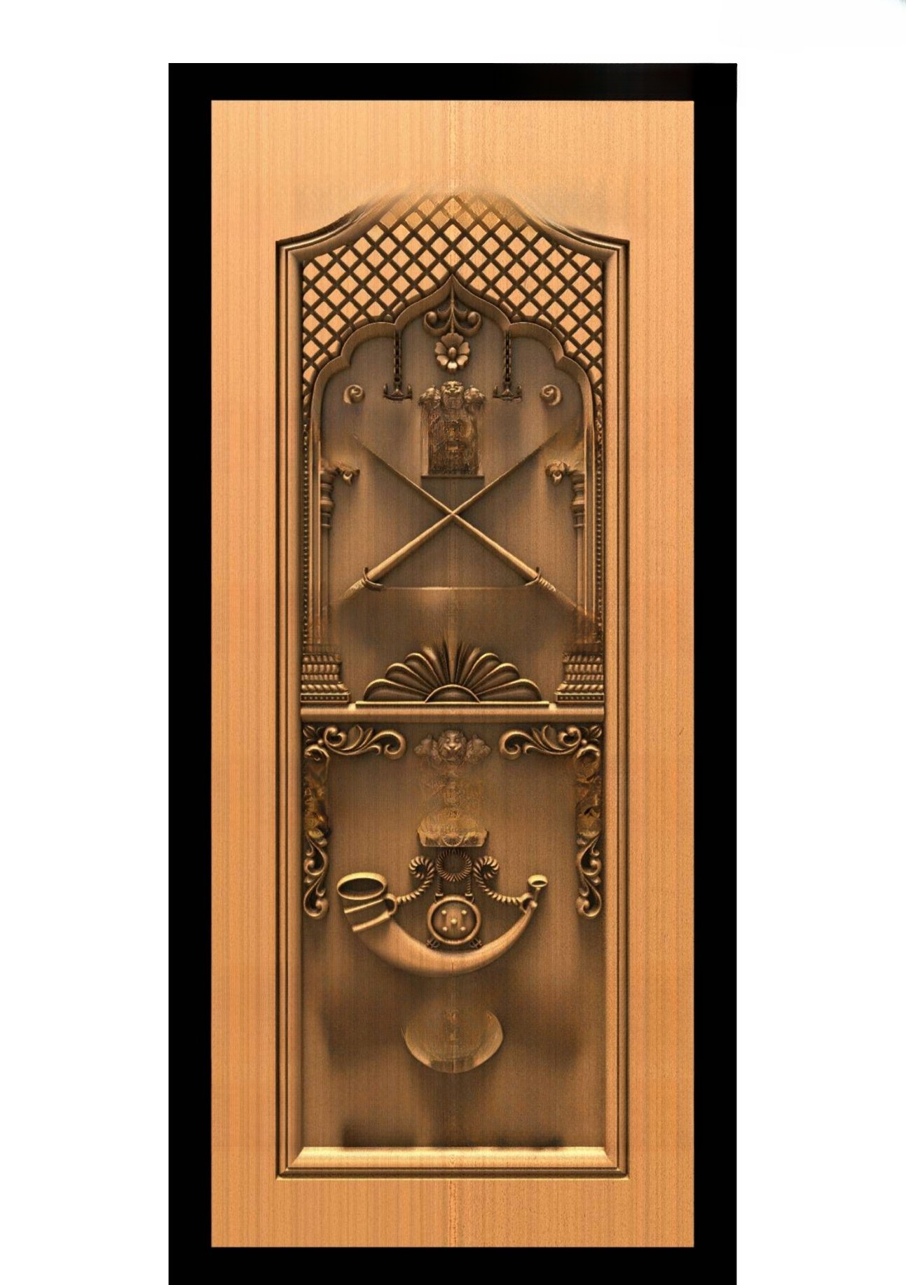 GSK DIMOND DOORS - PAGE-18 Traditional Royal Heritage Carved Door 3D Model